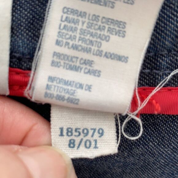 Vintage Tommy Hilfiger Military‎ Inspired Dark  Denim Utility Jacket Blue Medium - Picture 14 of 15